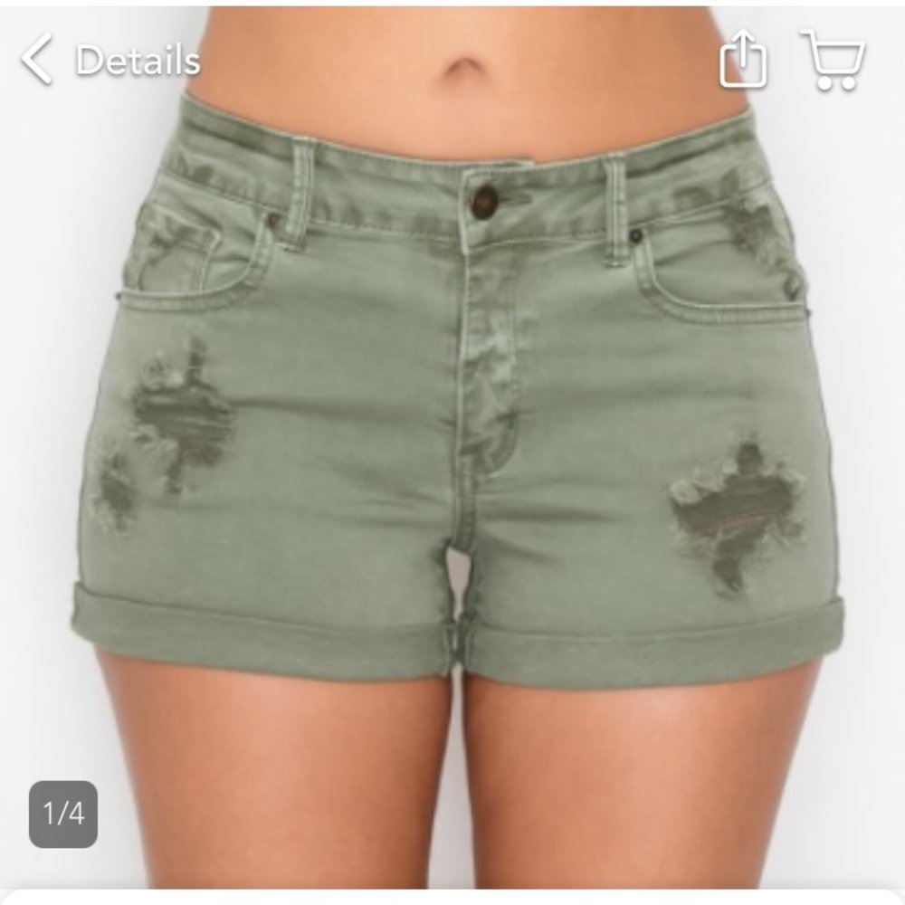 NEW w/o tags Distressed 5-pocket Shorts